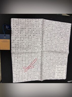 Charles Tyrwhitt Ivory word search silk pocket square